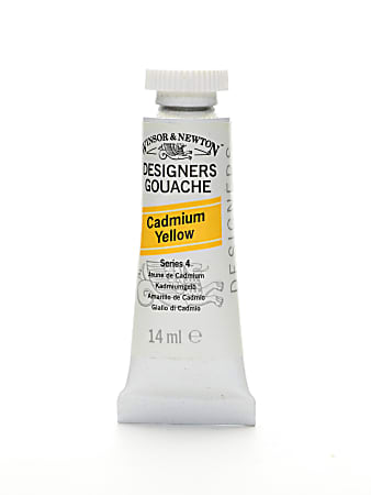 Winsor & Newton Designers' Gouache, 14 mL, Cadmium Yellow, 108