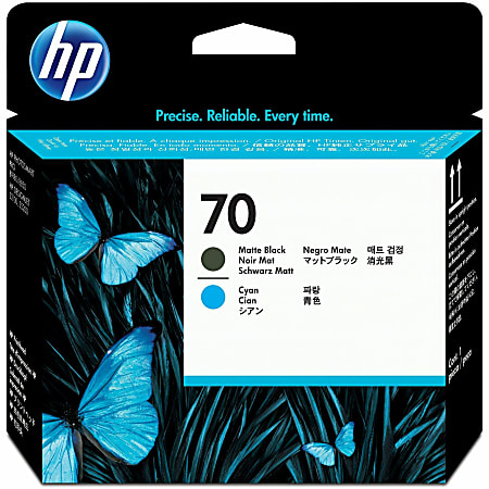 HP 70 (C9404A) Black and Cyan Inkjet Cartridge