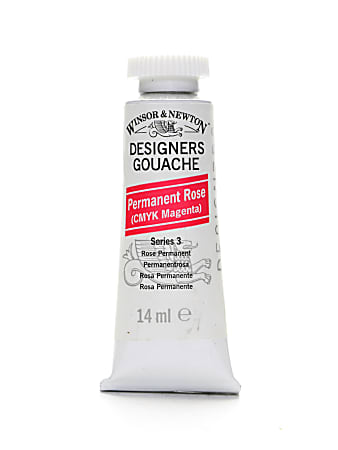 Winsor & Newton Designers' Gouache, 14 mL, Permanent Rose, 502