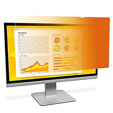 3M™ Gold Privacy Filter Screen for 22" Widescreen Monitors, 16:10 Aspect Ratio, Reduces Blue Light