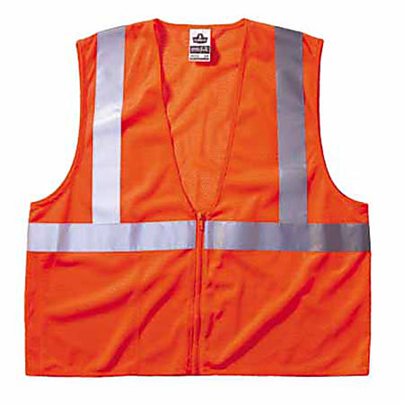 Ergodyne GloWear Safety Vest, Economy Mesh, Type-R Class 2, Small/Medium, Orange, 8210Z