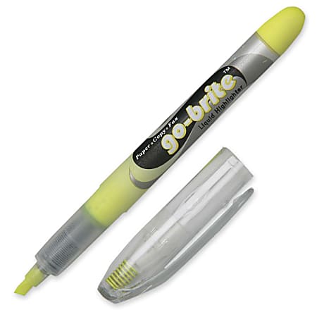 SKILCRAFT® Free Ink Highlighters, Yellow, Box Of 6 (AbilityOne 7520-01-461-2662)