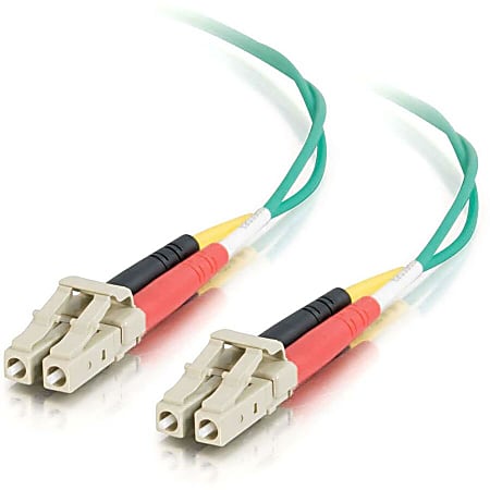 C2G-10m LC-LC 50/125 OM2 Duplex Multimode Fiber Optic Cable (Plenum-Rated) - Green - Fiber Optic for Network Device - LC Male - LC Male - 50/125 - Duplex Multimode - OM2 - Plenum-Rated - 10m - Green