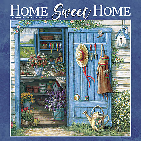 2024 Hopper Studios Monthly Square Wall Calendar, 12" x 12", Home Sweet Home, January to December