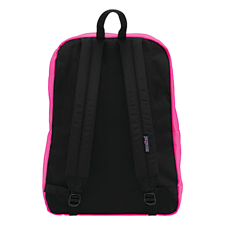 JanSport SuperBreak Backpack Fluorescent Pink Office Depot