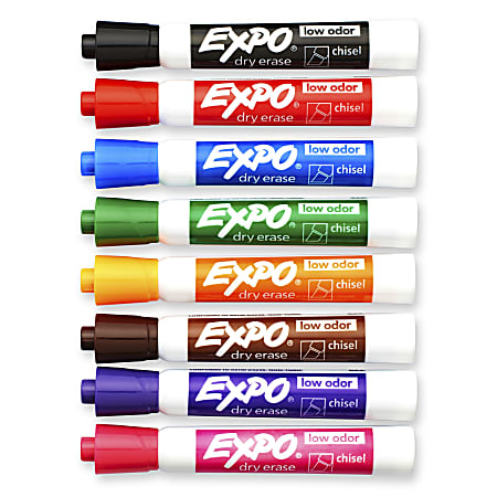 Quartet Dry Erase Markers, Chisel Point, Low Odor, Assorted Colors, 8-Pack  (79908A)