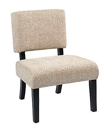 Ave Six Jasmine Accent Chair, Maze Oyster/Dark Brown