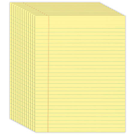 TOPS The Legal Pad Writing Pads, Glue Top, 8-1/2 x 11, Narrow Rule, 50  Sheets, 12 Pack