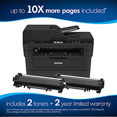 Brother MFC L2750DW XL Wireless Laser All In One Monochrome