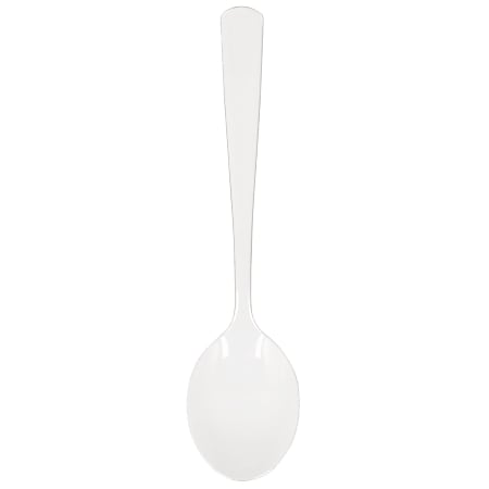 Amscan Plastic Serving Spoons, 9-3/4"H x 2-1/5"W x 1"D, White, Set Of 23 Spoons