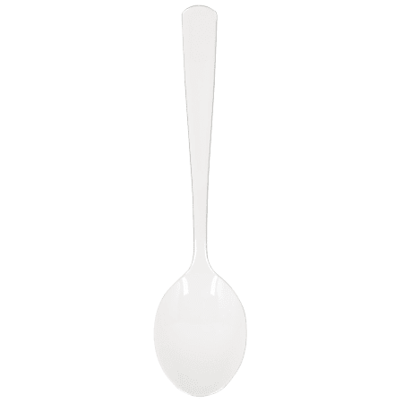 Amscan Plastic Serving Spoons, 9-3/4"H x 2-1/5"W x 1"D, White, Set Of 23 Spoons