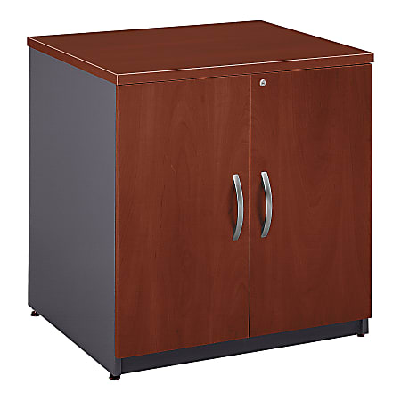 Bush Business Furniture Components Storage Cabinet, 30"W, Hansen Cherry/Graphite Gray, Premium Installation