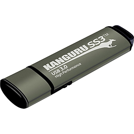 Kanguru SS3 USB 3.0 Flash Drive with Physical Write Protect Switch, 128GB