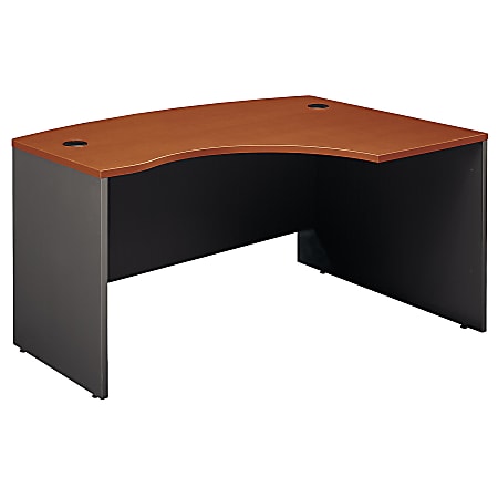 Bush Business Furniture Components L Bow Desk Right Handed, 60"W x 43"D, Auburn Maple/Graphite Gray, Premium Installation