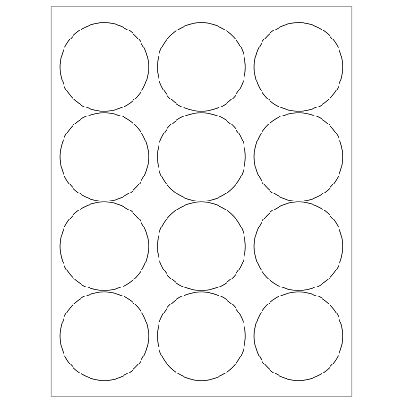 Tape Logic® Inkjet/Laser Labels, LL146, Round, 2 1/2", White, Case Of 1,200