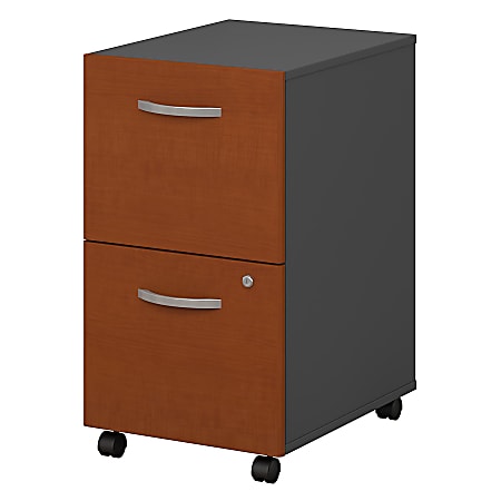 Bush Business Furniture Components 20-1/6"D Vertical 2-Drawer Mobile File Cabinet, Auburn Maple/Graphite Gray, Premium Installation