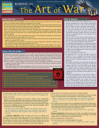QuickStudy Guide, Business 101 The Art of War