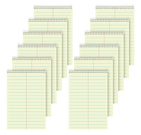 TOPS™ Steno Books, 6" x 9", Pitman Ruled, 80 Sheets, Green, Pack Of 12