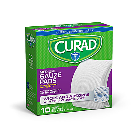 CURAD® Pro-Gauze Sterile Pads, 3" x 3", Case Of 24