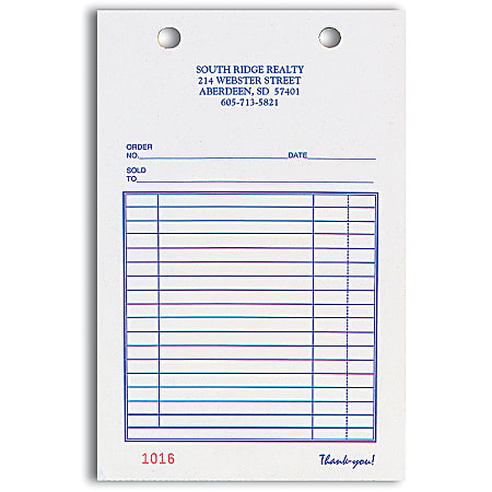 Custom Carbonless Business Forms Pre Formatted All Purpose Forms 4 x 6 ...