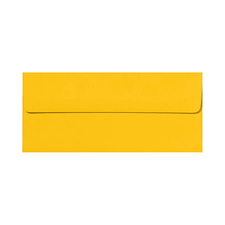 LUX #10 Envelopes, Peel & Press Closure, Sunflower Yellow, Pack Of 50