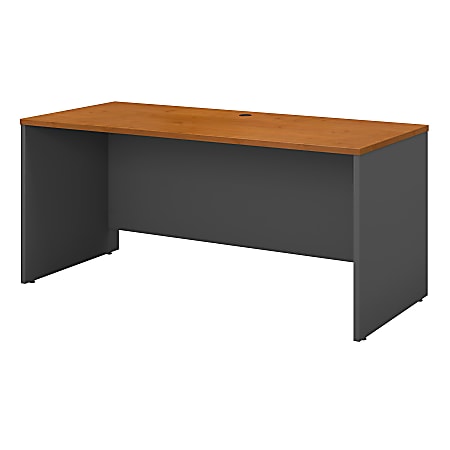 Bush Business Furniture Components Credenza Desk 60"W x 24"D, Natural Cherry/Graphite Gray, Premium Installation