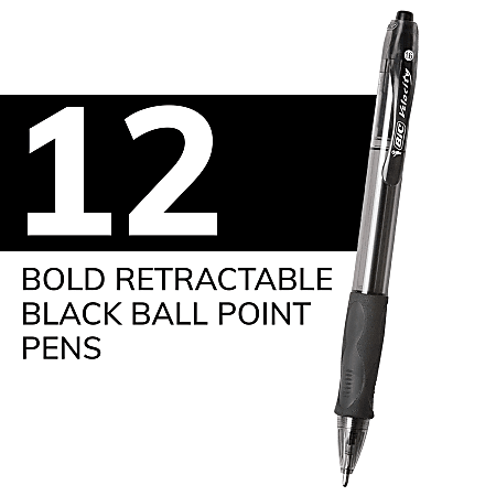 GLIDE Bold Ballpoint Pen Value Pack, Retractable, Bold 1.6 mm, Black Ink,  Smoke Barrel, 36/Pack - mastersupplyonline