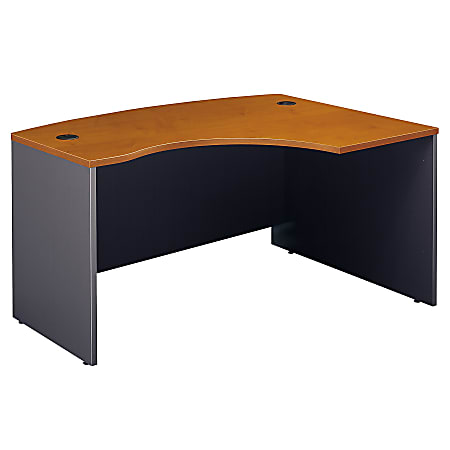 Bush Business Furniture Components L Bow Desk Right Handed, 60"W x 43"D, Natural Cherry/Graphite Gray, Standard Delivery