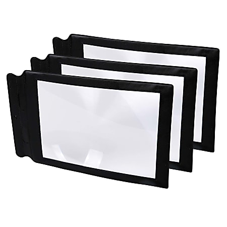 TickiT Sheet Magnifiers, 8-3/4" x 5-1/2", Black, All