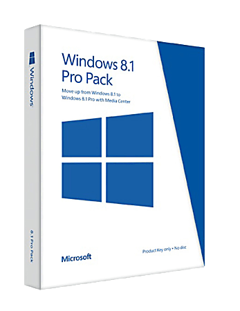 Microsoft® Win Pro Pack 8.1, 32-bit/64-bit, English Product Upgrade, Product Key