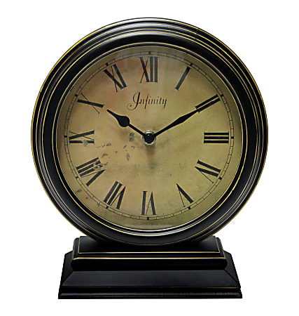 Infinity Instruments Dais Tabletop Clock, Black