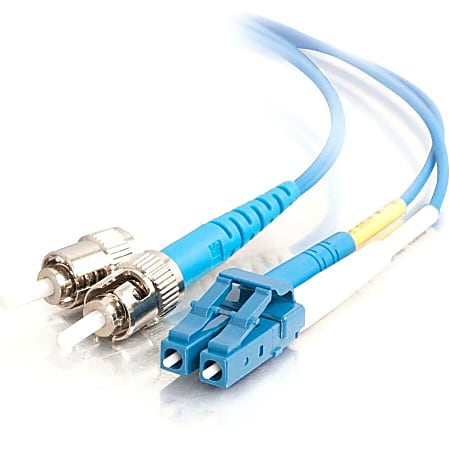 C2G 2m LC-ST 9/125 Duplex Single Mode OS2 Fiber Cable - Plenum CMP-Rated - Blue - 6ft - Patch cable - LC single-mode (M) to ST single-mode (M) - 2 m - fiber optic - duplex - 9 / 125 micron - OS2 - plenum - blue