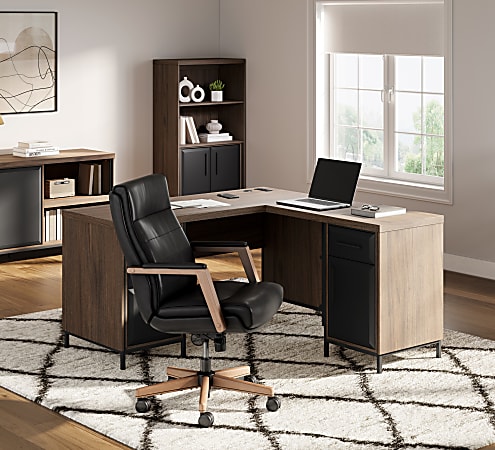 IMPRESSION by Thomasville サイドテーブル Vintage Thomasville Travertine And Bleached Oak Side Table