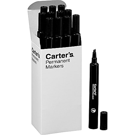 Avery Carter's Large Desk-Style Permanent Marker, 4.76 mm, Chisel Tip, Black