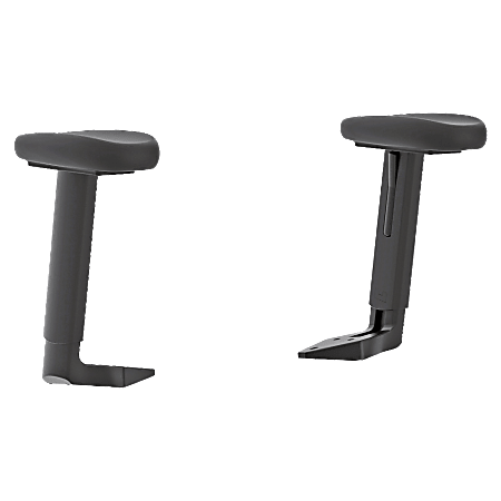 HON ValuTask Height Adjustable Arm Kit - Black - Polyurethane, Polypropylene - 1 Each