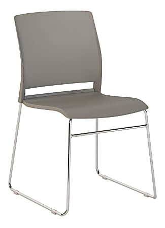 Bush Business Furniture Corporate Stackable Chairs, Set of 2, Gray, Standard Delivery