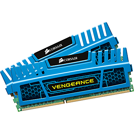 Corsair Vengeance 16GB (2 x 8GB) DDR3 SDRAM Memory Kit - For Desktop PC - 16 GB (2 x 8GB) - DDR3-1600/PC3-12800 DDR3 SDRAM - 1600 MHz - CL10 - 1.50 V - Unbuffered - 240-pin - DIMM - Lifetime Warranty