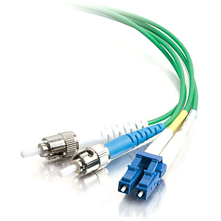 C2G 3m LC-ST 9/125 Duplex Single Mode OS2 Fiber Cable - Plenum CMP-Rated - Green - 10ft - Patch cable - LC single-mode (M) to ST single-mode (M) - 3 m - fiber optic - duplex - 9 / 125 micron - OS2 - plenum - green