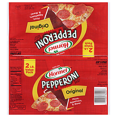 Hormel Pepperoni Slices, 16 Oz, Pack Of 2 Bags