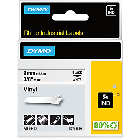 Dymo Rhino Industrial Vinyl Labels - 23/64" Width