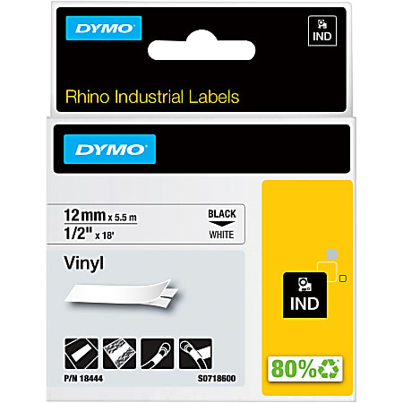 Dymo Rhino Industrial Vinyl Labels, 1/2