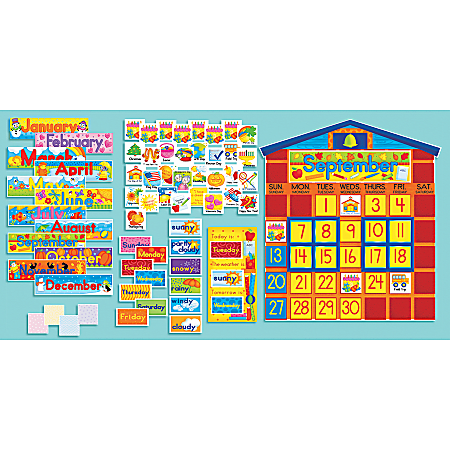 Scholastic School House Calendar Bulletin Board