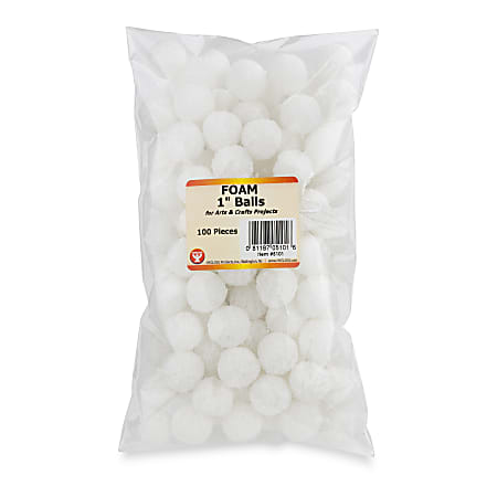 TeachersParadise - Hygloss® Styrofoam Balls, 2 Inch, Pack of 100 - HYG5102