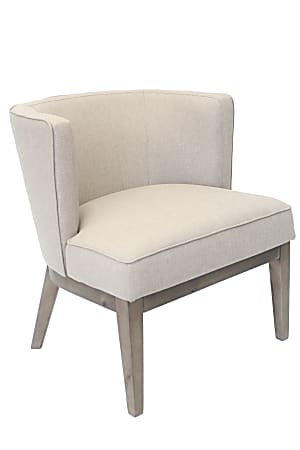 Boss Office Products Ava Accent Chair, Beige/Driftwood