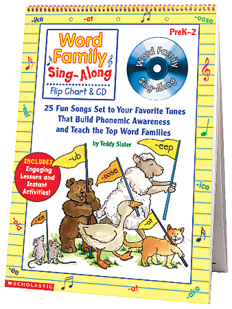 Scholastic Word Family Sing-Along Flip Chart & CD
