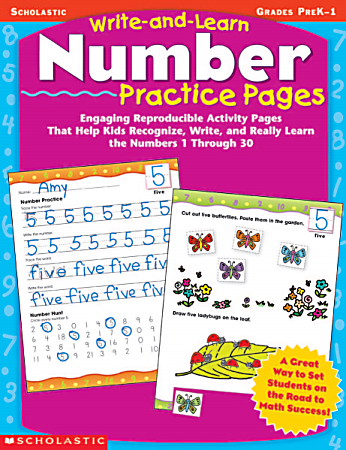 Scholastic Write-And-Learn Number Practice Pages