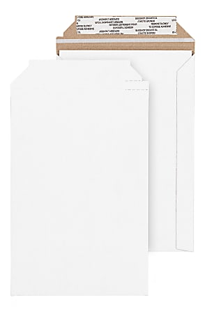 Office Depot® Brand White Chipboard Photo And Document Mailer, 100% Recycled, 5 3/4" x 8 1/2", Pack Of 24