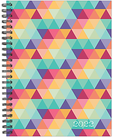 Willow Creek Press Weekly/Monthly Softcover Planner, 8-1/2" x 11", Geometric, January To December 2022