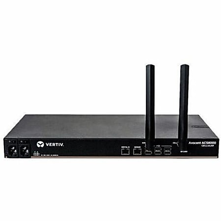 Vertiv AVOCENT ACS8000 Advanced Console Server - 1 GB - DDR3L SDRAM - Twisted Pair, Optical Fiber - 2 Total Expansion Slot(s) - ACS8016SDC400