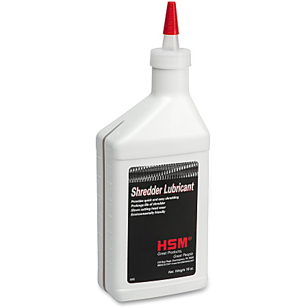 HSM Shredder Lubricant, 16 Oz, Clear